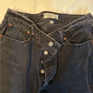 Abercrombie & Fitch Women's Dark Gray High Rise Jeans